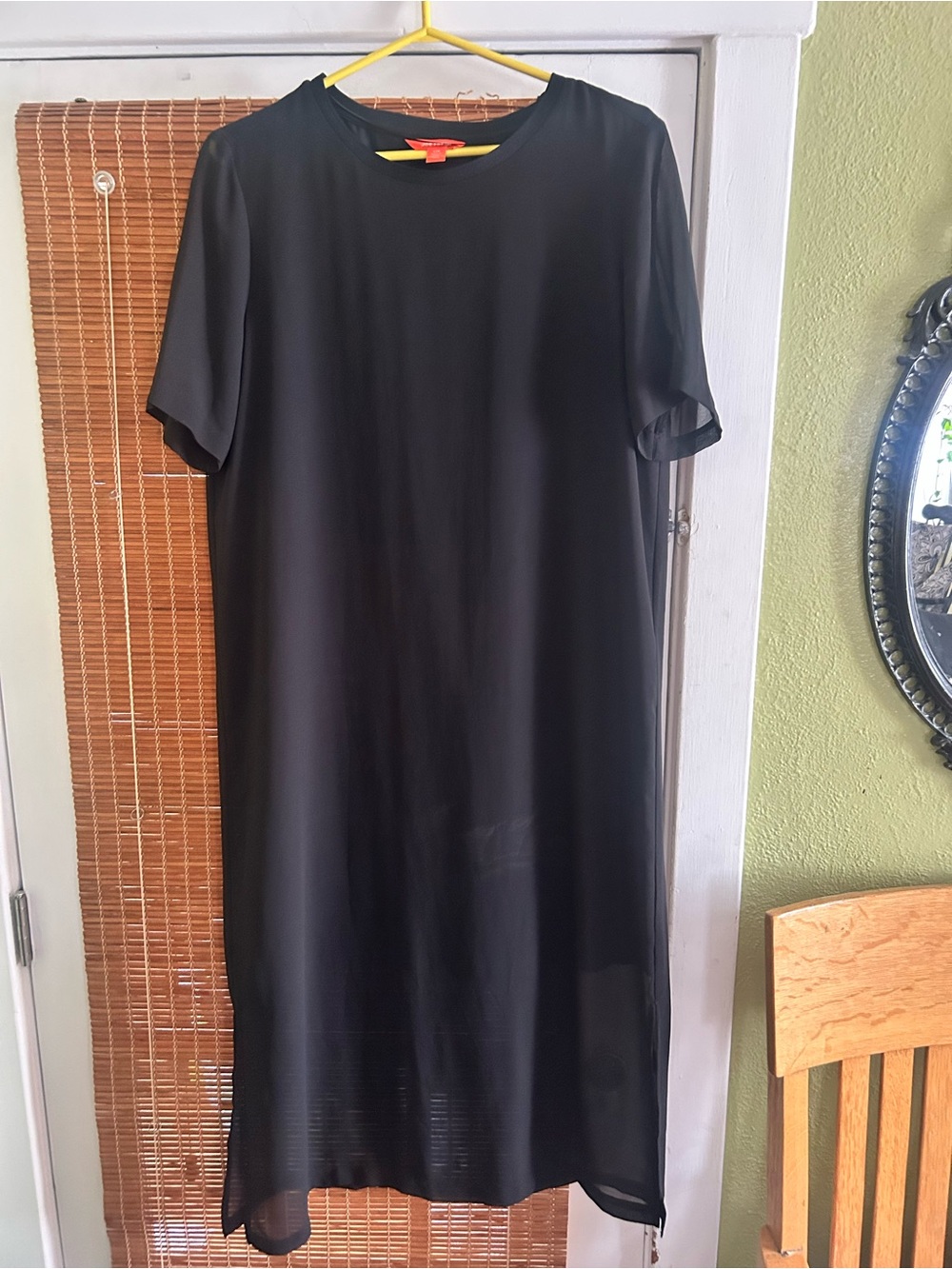 Joe Fresh Black Short-Sleeve Midi Dress